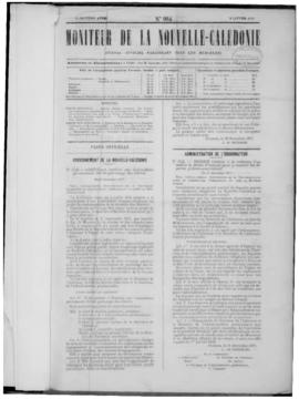 Le Moniteur de la Nouvelle Caledonie Noumea: Imprimerie du Gouvernement, no. 954
