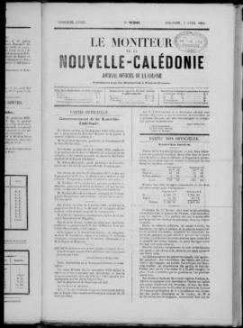 Le Moniteur de la Nouvelle-Caledonie, Journal Officiel de la Colonie, no. 236-248
