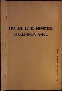 Report Number: 94 Sirinumu Land Inspection, Eilogo-Boda Area. Land Investigation, Sirinumu Area, ...
