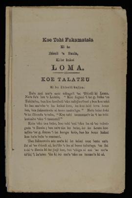 Ko e Tohi Fakamatala ki he Kakai Loma (Book on Paul’s Epistle to the Romans)