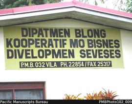 Efate, Port Vila [Dipatmen Blong Kooperatif Mo Bisnes Divelopmen Seveses]