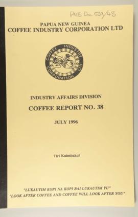Tiri Kuimbakul, Coffee Report No.38, Goroka, Coffee Industry Corporation Ltd, Industry Affairs Di...
