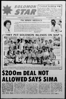 Solomon Star, Reel 1, September 1982