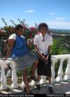 [Suva] Mana [on left] and Sulu who looked  after us so well [at Raisawa Road]