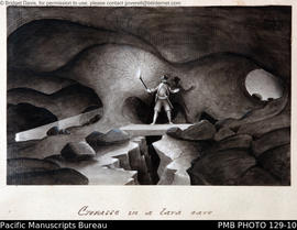 'Crevasse in a lava cave.'