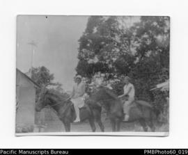 Rio and Miss Lunn (a sister of Mrs Watson) on horseback