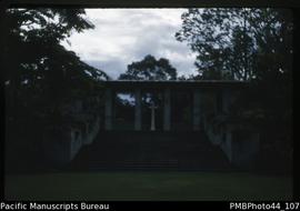 "Entrance to war cemetery, Lae"
