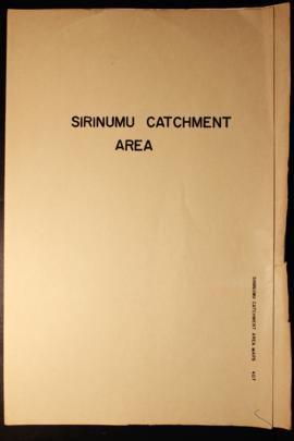 Report Number: 407 Sirinumu Catchment Area. [missing. Empty file cover.]