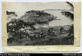 ‘Papua 1912.’ [Port Moresby village over water.] [Photo print.]