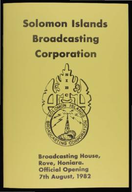Brochure for the official opening of Broadcasting House, Solomon Islands Broadcasting Corporation