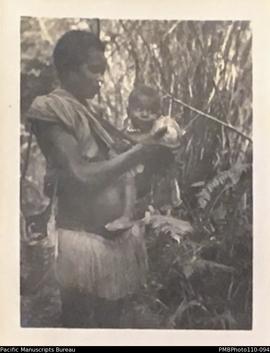 'A bush family', Mini Tachi with baby, Mindu, South West Bay, Malekula