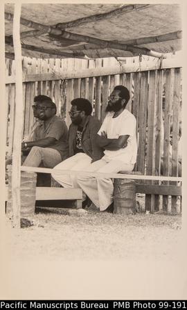 Fred Timakara, Barak Sopa, Kalkot Matas (Left to right)
