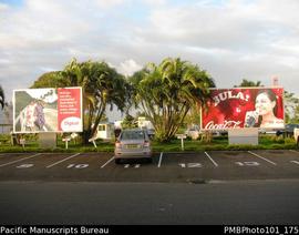 Nausori airport carpark and advertising