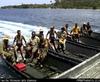 Crossing the [Buka] Passage on LTR [light tactical raft] on way to Tinputz [Bougainville]