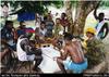 PNG DF [Papua New Guinea Defence Force soldiers] playing cards, Rangi watching. [Kunua, Bougainvi...
