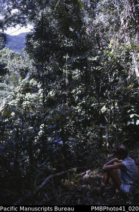 'Rest on way to Gold Ridge, Guadalcanal' [Margaret Tedder]
