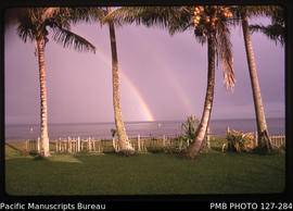 'Looking out to Laucala Bay from house at 30 Beach Road, Suva, Fiji'