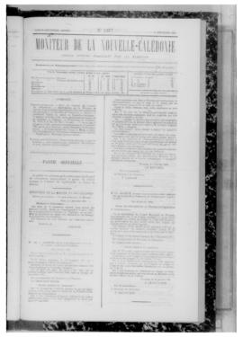 Le Moniteur de la Nouvelle Caledonie Noumea: Imprimerie du Gouvernement, no. 1377-1386