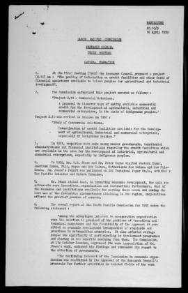 South Pacific Commission, various reports.