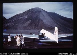 'Plane at foot of volcano, Tanna'