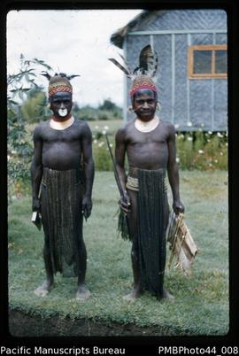 "Everyday wear at Minj, Western Highlands, T.P.N.G." [Territory of Papua and New Guinea]