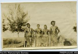 ‘No.1. 1 man and 3 Native Women in Native State – Solomon Islands. 1914. RSB.’ [Photo print.]