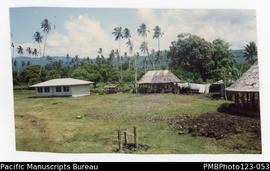 View of the Uesiliana College compound looking inland towards Silisili. Satupaitea, Savaii