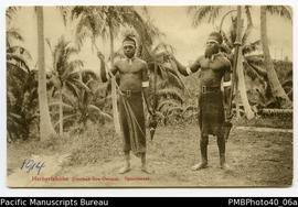 ‘1914. Herbertshöhe (Deutsch Neu-Guinea). Speertänzer.’ [Postcard.]