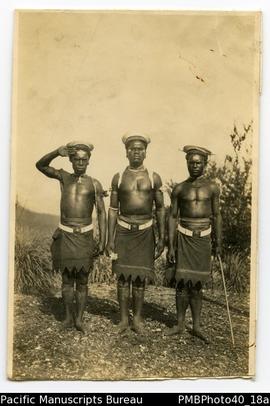 ‘New Guinea Police Boys. Photo F. 1914. Rabaul.’ [Photo print.]