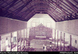 Opening of new church [interior], Kia village, Santa Ysabel