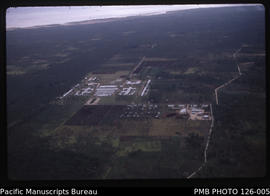 'Aerial View of Liahona complex of Church of Latter Days Saints, Tonga'
