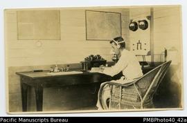 ‘Operating Room Wireless Station Morobe. 1915.’ [Photo print.]