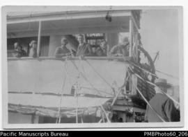 Passengers on upper deck of Makambo