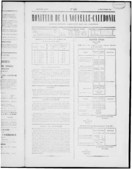 Le Moniteur de la Nouvelle Caledonie Noumea: Imprimerie du Gouvernement, no. 625-633