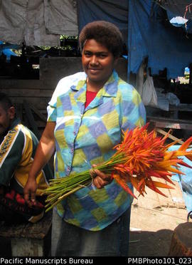 [Flower seller in Nausori Market]