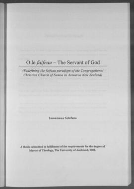 0 le faifeau - The Servant of God