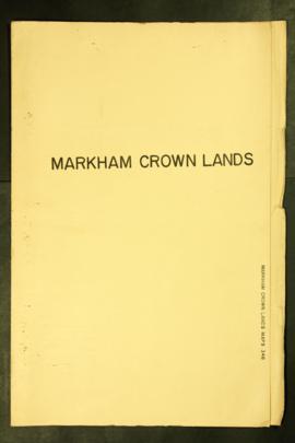 Report Number: 348 Marham Crown Lands. [Map only.] Includes map with scale 1”= 1 mile