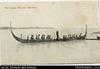 Canoe (postcard). Written on front: 'War Canoe, Western Solomons' (duplicate of 231 and 188)