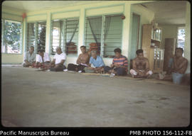 Assembled matai at the meeting, Upolu, Samoa