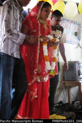 [Suva Wedding  Savita the bride sad to be leaving her home.]