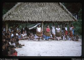 'Dancing practice in Roman Catholic church area, Kukutin Village, Wagina Island'