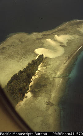 Aerial of island in Vona Vona, Roviana, New Georgia