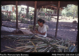 Mat making - Floor mats and ceremonial fine mats, Upolu, Samoa