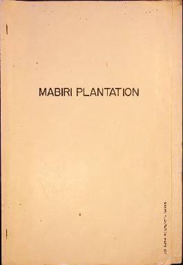 Report Number: 107 Mabiri Plantation (Bougainville District), 7pp. Includes map with scale 1”= 20...