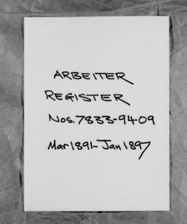 Arbeiter Register, No. 7833-8448
