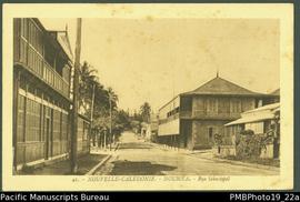 Postcard print, captioned, '41. Nouvelle-Calédonie. – Nouméa. – Rue Sébastopol'.
