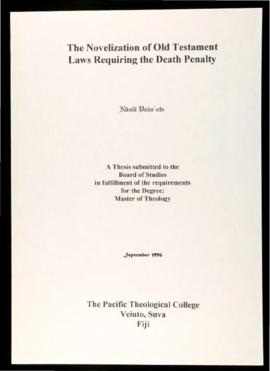 The Novelization of Old Testament Laws Requiring the Death Penalty