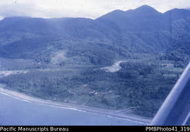 'Avu Avu and Balavu River, Guadalcanal. Aerial view.'