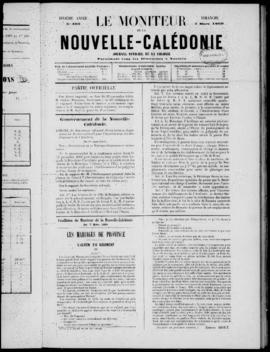 Le Moniteur de la Nouvelle Caledonie Noumea: Imprimerie du Gouvernement, no. 493-503
