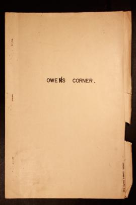 Report Number: 392 Land Inspection - Owen's Corner, 2pp. [No map on file.]